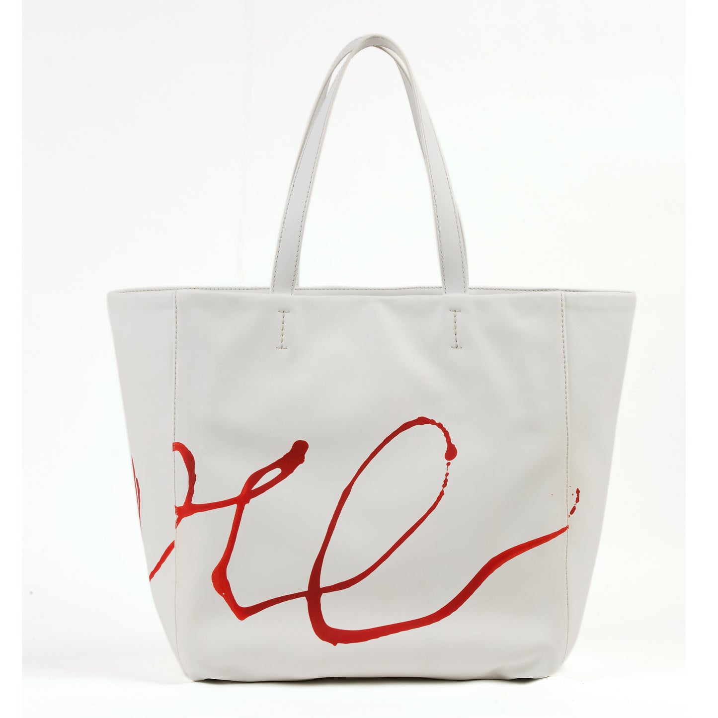 Tote Bag - Rojo sobre Blanco - Anna Cortina #ArtMeetsFashion