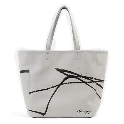 Tote Bag - Negro sobre Gris Perla - Anna Cortina #ArtMeetsFashion