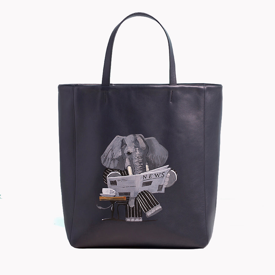 Tote Bag - Smart Elephant - Anna Cortina #ArtMeetsFashion