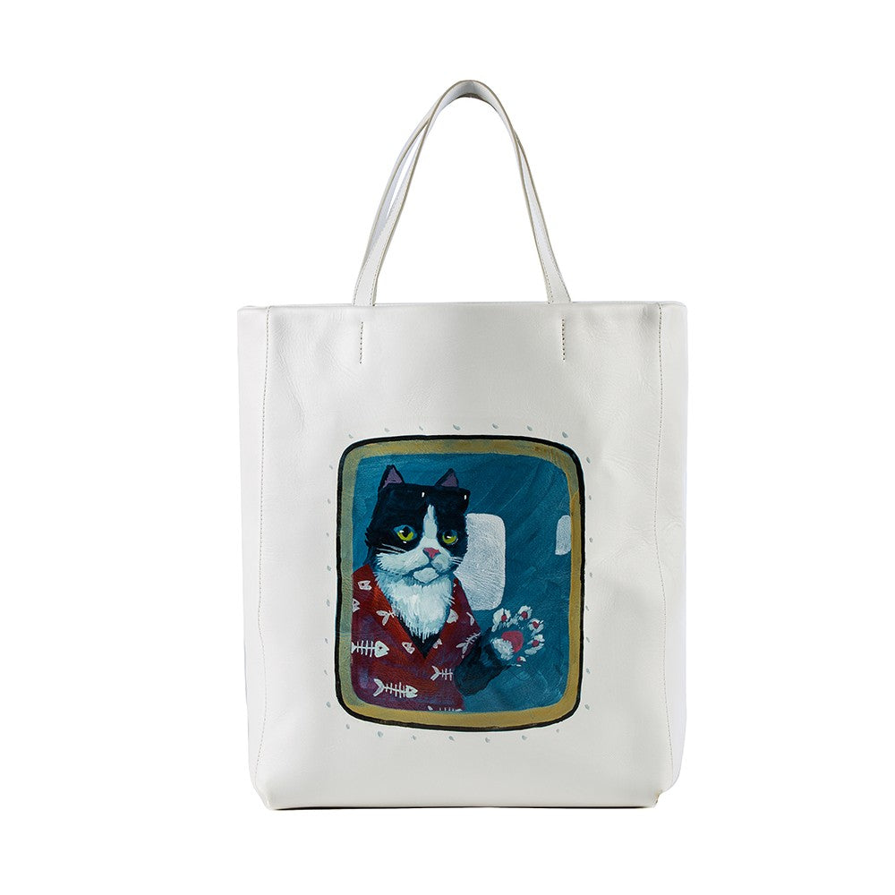 Tote Bag - Travel Cat - Anna Cortina #ArtMeetsFashion